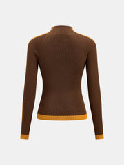 Pull col montant colorblock