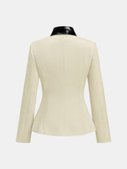 Blazer ivoire à boucles