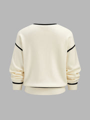 Ensemble maille bordure contrastée
