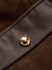 Robe blazer ceinturée effet daim