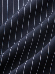 Blazer marine rayé à écharpe