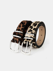 Ceinture fine léopard mohair