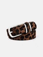 Ceinture fine léopard mohair