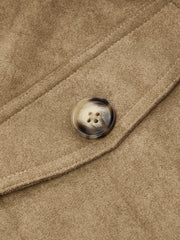 Trench utility aspect daim à ceinture