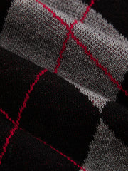 Pull col polo motif losanges