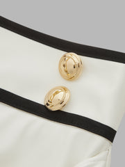 Jupe midi portefeuille simili cuir