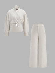 Ensemble maille ceinturé