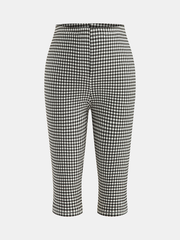 Pantalon corsaire à carreaux vichy, pièce seule, vue de face