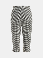 Pantalon corsaire à carreaux vichy, pièce seule, vue de dos