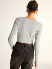 Top asymétrique manches longues