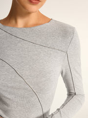 Top asymétrique manches longues