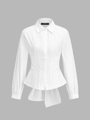 Chemise taille froncée nœud dos