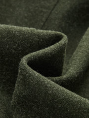 Manteau croisé vert à ceinture