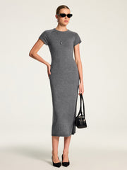 Ensemble robe maxi tricot et châle