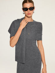 Ensemble robe maxi tricot et châle