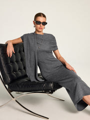 Ensemble robe maxi tricot et châle