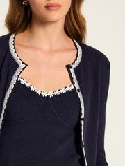 Ensemble débardeur et cardigan fleuri