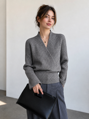 Pull portefeuille tricoté