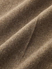 Pantalon tailleur plissé jambe large camel, détail du tissu