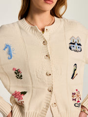 Cardigan motif jacquard