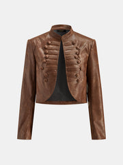 Veste napoléon en simili cuir