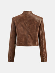 Veste napoléon en simili cuir