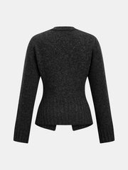 Cardigan bouton rose métal