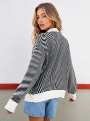 Cardigan chevron oversize
