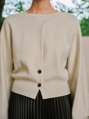 Pull boutonné manches longues
