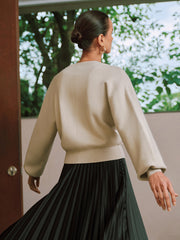 Pull boutonné manches longues