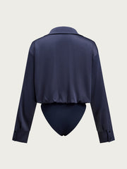 Body satin bord dentelle