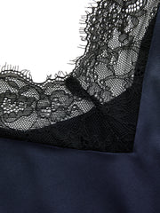 Body satin bord dentelle