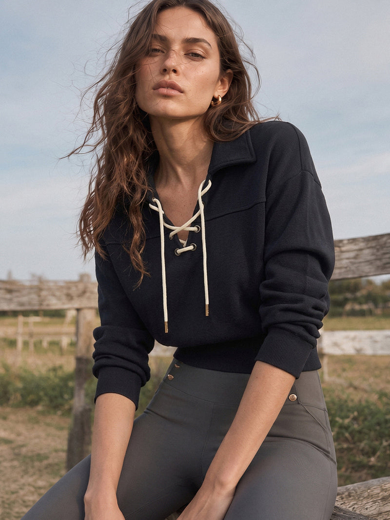 Sweat crop col laçage