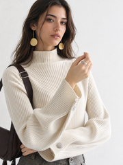 Pull côtelé uni