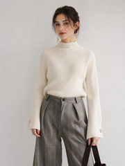Pull côtelé uni