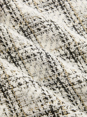 Jupe crayon carreaux tweed liseré contrasté