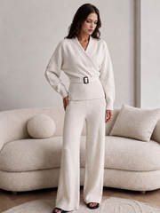 Ensemble maille ceinturé