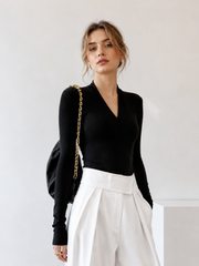 Top tricot manches longues