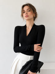 Top tricot manches longues