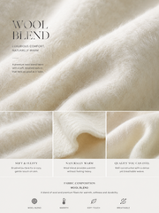 Manteau court laine bouclée