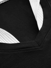 Top effet deux pièces double boutonnage