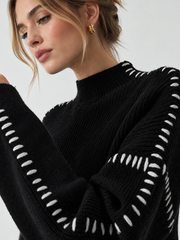 Pull col montant oversize