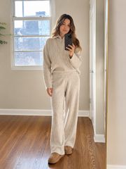 Ensemble pull zippé laine