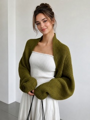 Gilet tricot ouvert devant