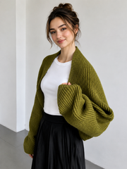 Gilet tricot ouvert devant