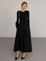 Robe longue manches longues à poches