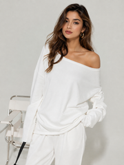 Sweat asymétrique épaules dénudées