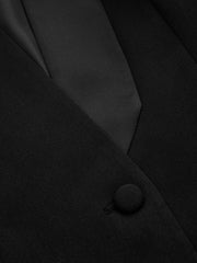 Blazer smoking noir à lavallière