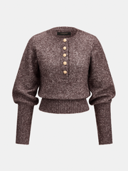 Pull maille col Henley