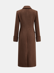 Manteau long mixte laine